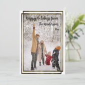 Moderne kerstfoto feestdagenkaart (Staand voorkant)