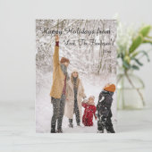 Moderne kerstfoto feestdagenkaart (Staand voorkant)