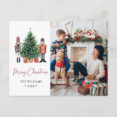 Moderne kerstfoto feestdagenkaart (Voorkant)