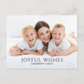 Moderne kerstfoto feestdagenkaart (Voorkant)