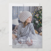 Moderne  kerstfoto feestdagenkaart (Voorkant)