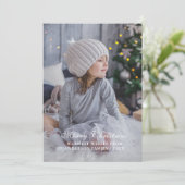 Moderne  kerstfoto feestdagenkaart (Staand voorkant)