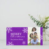 Moderne kerstfoto kaart sjabloon (Staand voorkant)