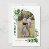 Moderne kerstfoto-kaart voor Merry en Bright Kerst Feestdagenkaart (Voorkant)