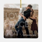 Moderne kerstfoto keramisch ornament (Achterkant)