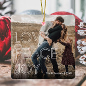 Moderne kerstfoto keramisch ornament