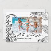 Moderne Kerstfoto Mele Kalikimaka Feestdagenkaart (Voorkant)