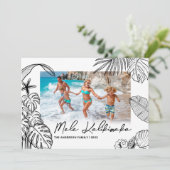 Moderne Kerstfoto Mele Kalikimaka Feestdagenkaart (Staand voorkant)