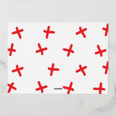 Moderne kerstfoto met handschrift folie feestdagenkaart (Achterkant)