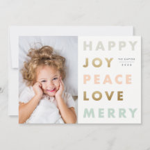 Moderne Kerstfoto met Vet Lettertype