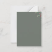 Moderne kerstfoto Mistletoe Note Kaart Notitiekaartje (Achterkant)