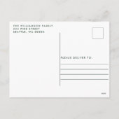 Moderne kerstfoto Modern Winter Greenery Feestdagenkaart (Achterkant)