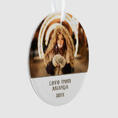 Moderne kerstfoto ornament (voorkant)