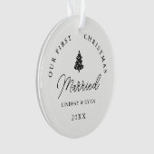 Moderne kerstfoto ornament (voorkant)