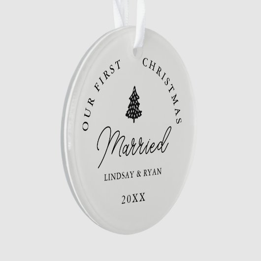 Moderne kerstfoto ornament (voorkant)