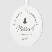 Moderne kerstfoto ornament (voorkant)