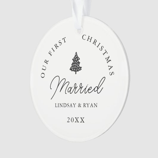 Moderne kerstfoto ornament (voorkant)