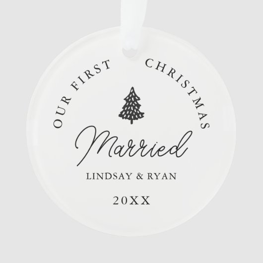 Moderne kerstfoto ornament (voorkant)