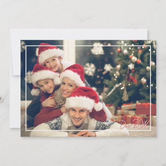 Moderne kerstfoto Seizoengroeten briefkaart (Voorkant)
