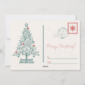 Moderne kerstfoto seizoensgroeten briefkaart  (Achterkant)