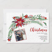 Moderne kerstfoto sneeuwfoto kaart (Voorkant)