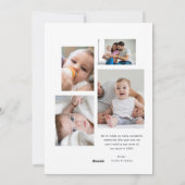 Moderne kerstfoto Stijlvolle rode Folie Feestdagenkaart (Achterkant)