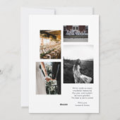 Moderne kerstfoto Stijlvolle rode Folie Feestdagenkaart (Achterkant)