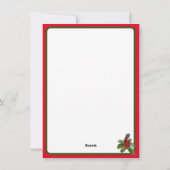 Moderne kerstfoto vakantiegroet feestdagenkaart (Achterkant)