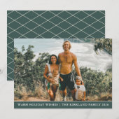 Moderne kerstfoto vakantiekaart feestdagenkaart (Voorkant / Achterkant)