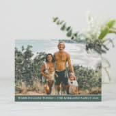 Moderne kerstfoto vakantiekaart feestdagenkaart (Staand voorkant)