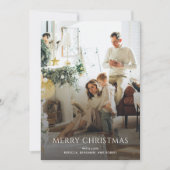 Moderne kerstfoto van familie feestdagenkaart (Voorkant)