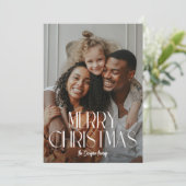 Moderne kerstfoto van Merry Feestdagenkaart (Staand voorkant)