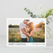 Moderne kerstfoto van Merry Feestdagenkaart (Staand voorkant)