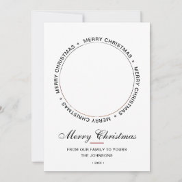 Moderne kerstfoto van Merry Feestdagenkaart