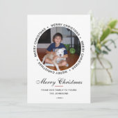 Moderne kerstfoto van Merry Feestdagenkaart (Staand voorkant)