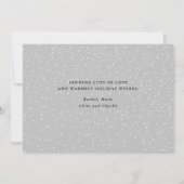 Moderne kerstfoto van Merry White Feestdagenkaart (Achterkant)