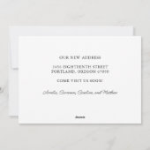 Moderne kerstfoto van nieuw thuisadres feestdagenkaart (Achterkant)