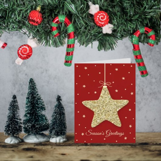 Moderne kerstfoto van Ornament Feestdagen Kaart