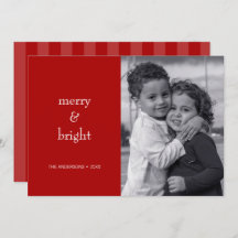 Moderne kerstfoto voor Merry & Bright Red