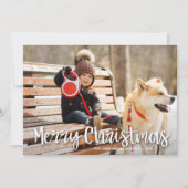 Moderne kerstfoto voor Merry Feestdagenkaart (Voorkant)