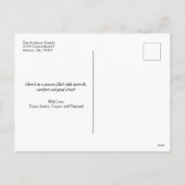 Moderne kerstfoto voor penseel script feestdagenkaart (Achterkant)