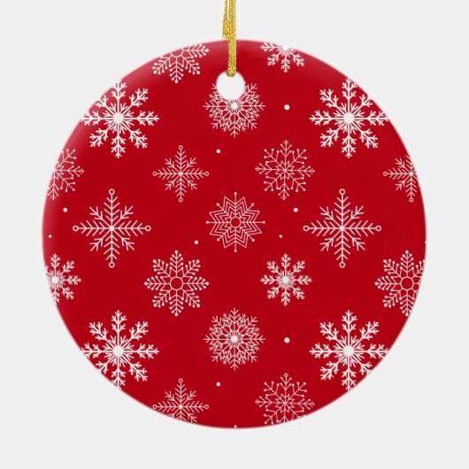 Moderne kerstfoto voor penseel script keramisch ornament (Achterkant)