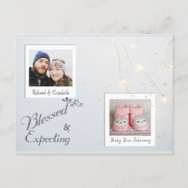 Moderne kerstfoto Zwangerschap Aankondiging