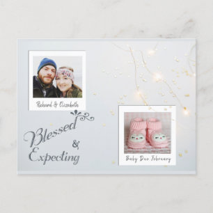 Moderne kerstfoto Zwangerschap Aankondiging