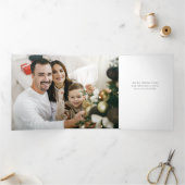 Moderne Kerstfotoboog w / Holly Drieluik Kaart (Binnen)