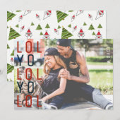 Moderne kerstfotoCARD LOL niet Ho Ho Feestdagenkaart (Voorkant / Achterkant)