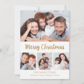 Moderne kerstfotocollage kaart (Achterkant)