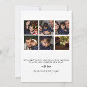 Moderne kerstfotocollage kaart (Achterkant)