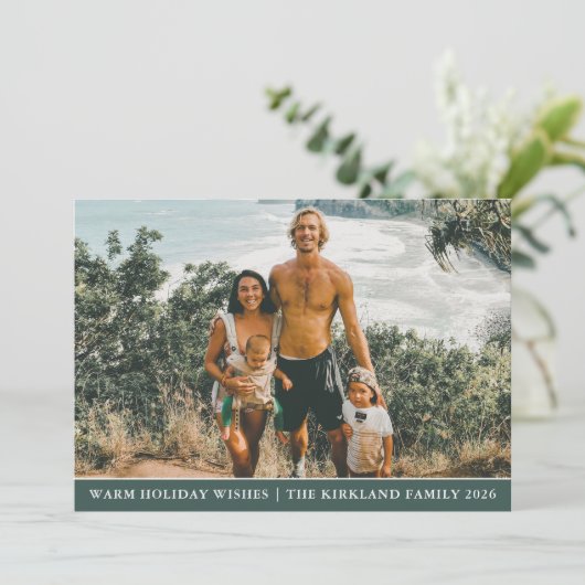 Moderne kerstfotofeestdag Kaart (Staand voorkant)