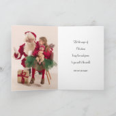 Moderne kerstfotofeestdag Kaart (Binnen)